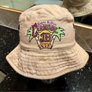 Vintage Rare Jimmy Buffett Carnival 1998 Concert Tan Bucket Hat size M